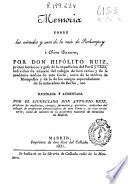 Memoria sobre las virtudes y usos de la raiz de purhampuy ó china peruana