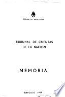 Memoria - Tribunal de Cuentas de la Naćion