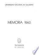 Memoria - Universidad Nacional de Tucumán