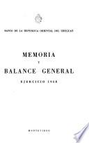 Memoria y balance general