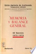 Memoria y balance general