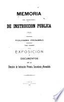 Memoria y cuenta que el Ministro de Educación presenta al Congreso Nacional de la República de Venezuela