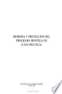 Memoria y proyección del Programa de Montilla 92 (Casa del Inca)
