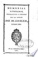 Memorial literario instructivo y curioso de la Corte de Madrid