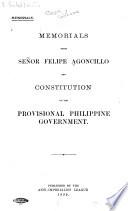 Memorials from Señor Felipe Agoncillo