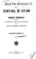 Memorias comerciales ...