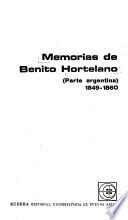 Memorias de Benito Hortelano (parte argentina) 1849-1860