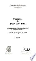 Memorias de JALLA 2004 Lima