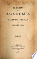 Memorias de la Academia de Buenas Letras de Barcelona