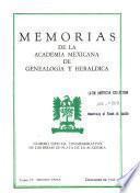 Memorias de la Academia Mexicana de Genealogía y Heráldica