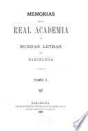 Memorias de la Real Academia de Buenas Letras de Barcelona