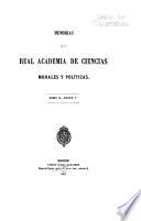 Memorias de la Real Academia de Ciencias Morales y Politicas