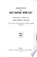 Memorias de la Sociedad Científica Antonio Alzate.