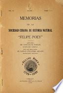 Memorias de la Sociedad Cubana de Historia Natural Felipe Poey.