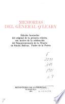 Memorias del general O'Leary: Correspondencia de hombres notables con el Libertador