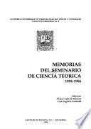 Memorias del Seminario de Ciencia Teórica, 1994-1996