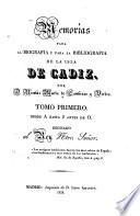 Memorias para la biografía y para la bibliografía de la isla de Cádiz