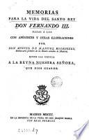 Memorias para la vida del santo rey Fernando III