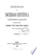 Memorias y revista de la Sociedad Científica Antonio Alzate