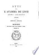 Memorie della Classe di scienze fisiche, matematiche e naturali