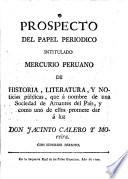 Mercurio peruano de historia, literatura y noticias