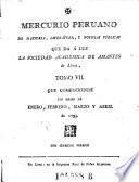 Mercurio Peruano de Historia Literaturaynoticias queda a luz la Sociedad Academica de Amantis de Lima, y en su nombre Jacinto Calero y Moreira. (hisp.)