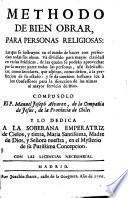 Methodo de bien obrar, para personas religiosas