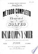 Método completo y elemental de Solfeo