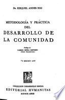 Metodología y práctica del desarrollo de la comunidad