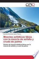 Mezclas asfálticas tibias con la mezcla de asfalto y crudo de palma