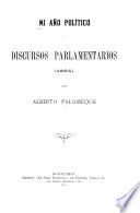 Mi año político, discursos parlamentarios, 1894