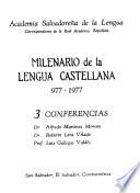 Milenario de la lengua castellana, 977-1977
