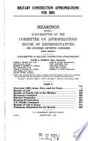 Military Construction Appropriations for 2002
