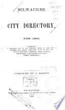 Milwaukee City Directory for ...