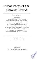 Minor Poets of the Caroline Period