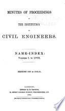 Minutes of Proceedings of the Institution of Civil Engineers