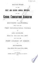 Minutes of the ... Annual Meeting of the General Congregational Association of Southern California