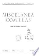 Miscelánea de colaboración científica de los antiguos y actuales profesores de la Universidad Pontificia de Comillas