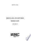 Miscelanea de estudios medievales