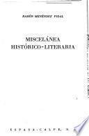Miscelánea histórico-literaria