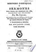 Misionero parroquial, ó Sermones para todos los domingos del año, 2
