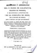 Misiones y sermones del P. Pedro de Calatayud ... de la Compañia de Jesus ...