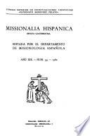 Missionalia hispánica