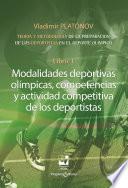 Modalidades deportivas olímpicas, competencias y actividad competitiva de los deportistas