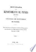 Monografia del Departamento de Potosi (Bolivia) por el Centro de Estudios de Potosi