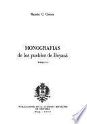 Monografías de los pueblos de Boyacá