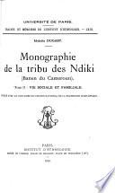 Monographie de la tribu des Ndiki (Banen du Cameroun)