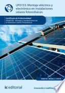 Montaje eléctrico y electrónico en instalaciones solares fotovoltaicas. ENAE0108