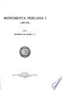 Monumenta peruana: 1576-1580