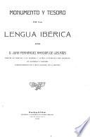 Monumento y tesoro de la lengua ibérica
